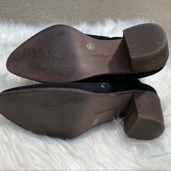 Lucky Brand Linnea Pointed Toe Studded Black Boot - Picture 7 of 9